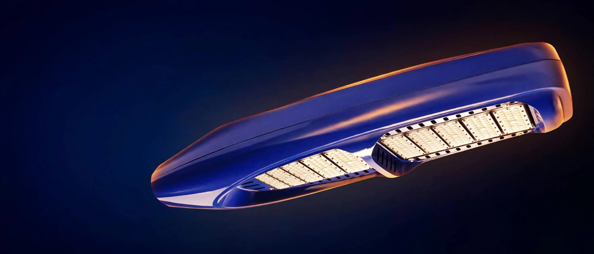 LSD-C03 LED street light installed on a road (illustration)