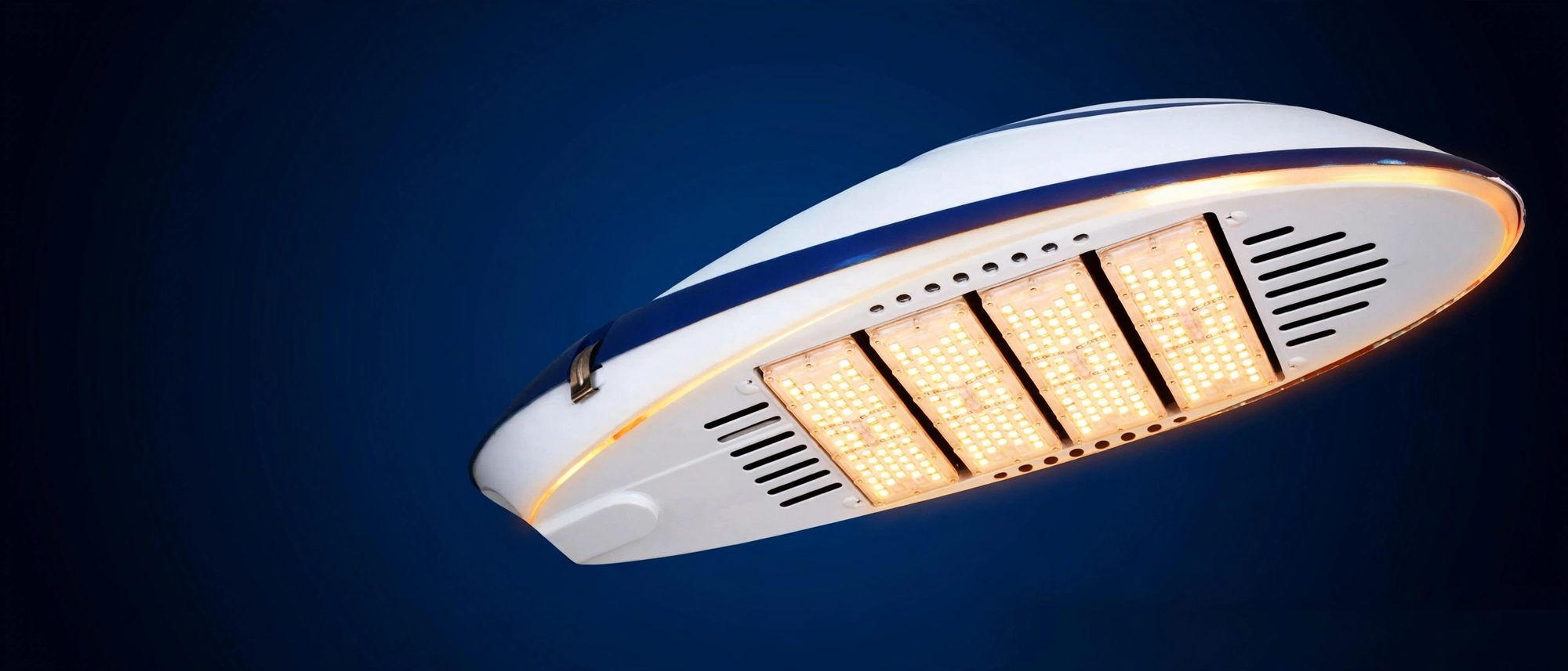LSD-C07 LED street light installed on a road (illustration)