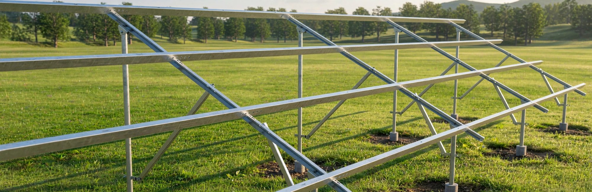Fixed-tilt ground-mount frame