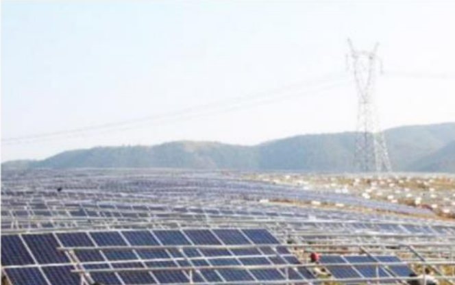 Hillside ground-mount solar plant