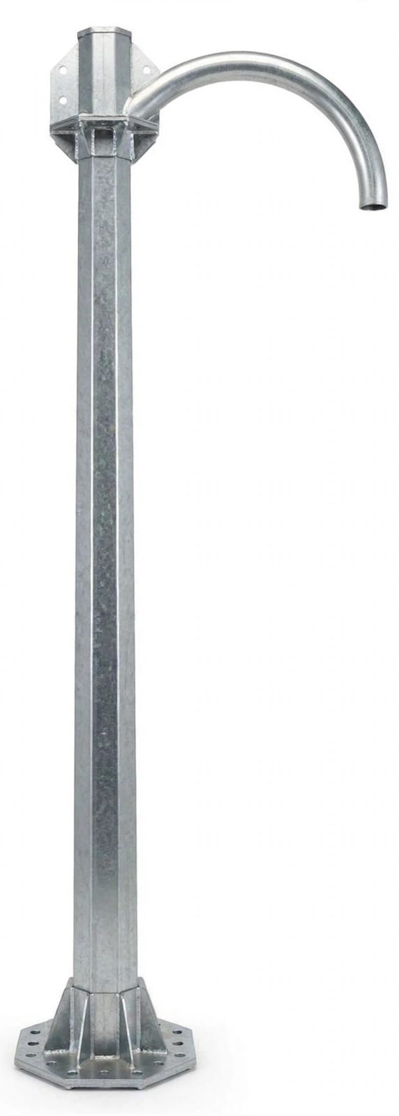 Single-arm steel lighting pole