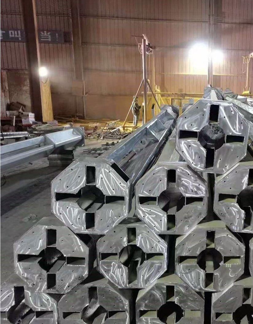 Steel lighting poles